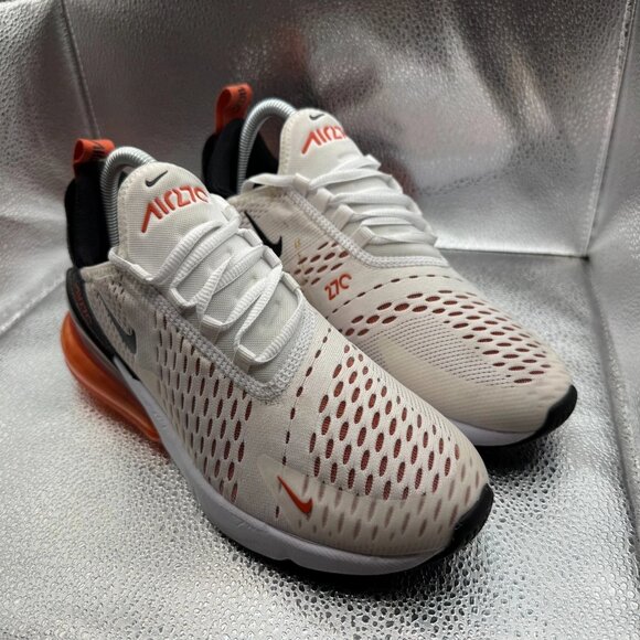 Size 8 Nike‎ Air Max 270 White Mantra Orange Womens Running Shoes DZ4439-100 - Picture 3 of 9